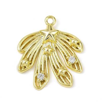 Brass Pave Clear Cubic Zirconia Pendants