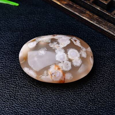 Natural Cherry Blossom Agate Egg Ornament Display Decorations