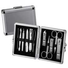 Three-seven Manicure Set Silver Case - 11 Tools