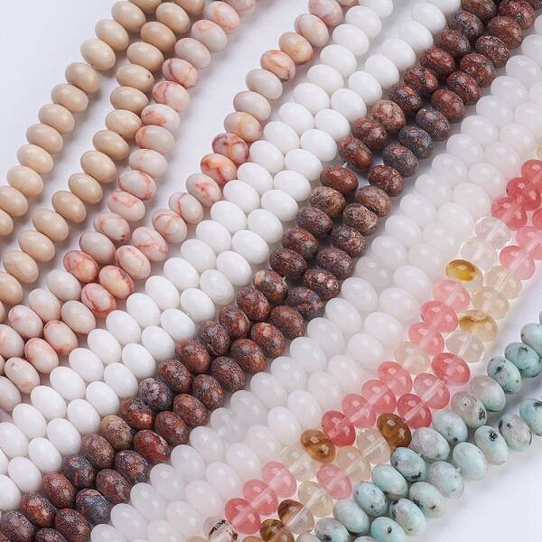 Natural & Synthetic Mixed Stone Beads Strands