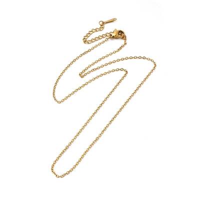 Ion Plating(IP) 304 Stainless Steel Cable Chain Necklace for Women