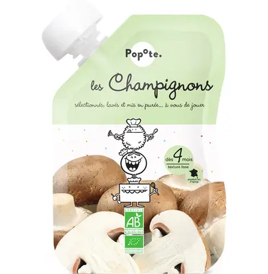 Popote Organic Mushrooms 4/6 Months 120g