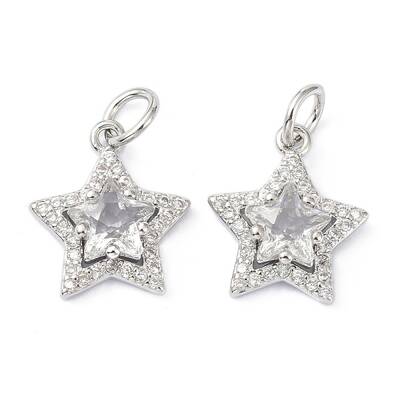 Brass Cubic Zirconia Charms