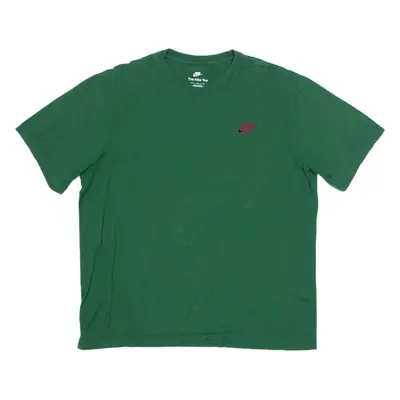 NIKE Mens T-Shirt Green Crew Neck M