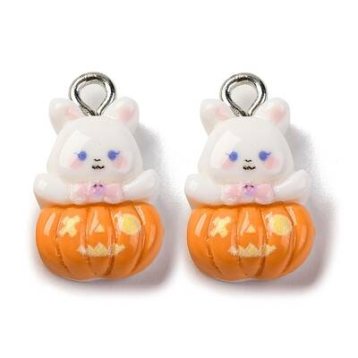 Halloween Theme Opaque Resin Pendants