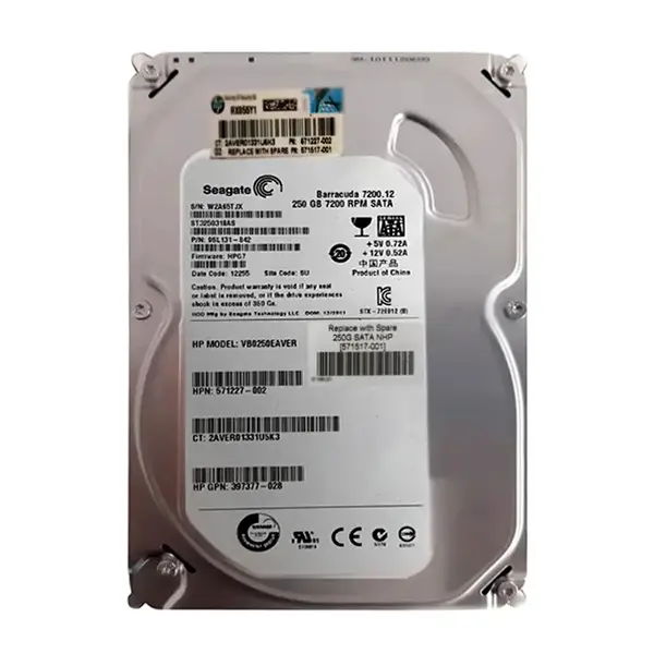 571517-001 HP 250GB 1.5Gb/s SATA 7200 3.5-inch Hard Drive
