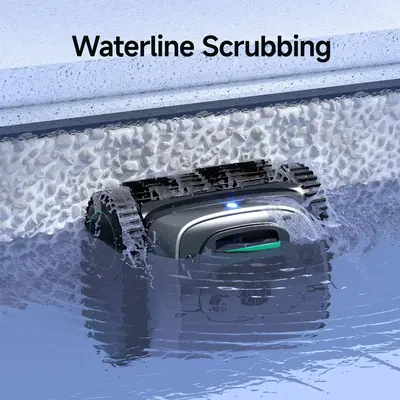 WYBOT C1 Cordless Triple-Motor Pool Robot Cleaner - Efficient Waterline Scrubbing & Dual Brush System for Crystal-Clear Pools