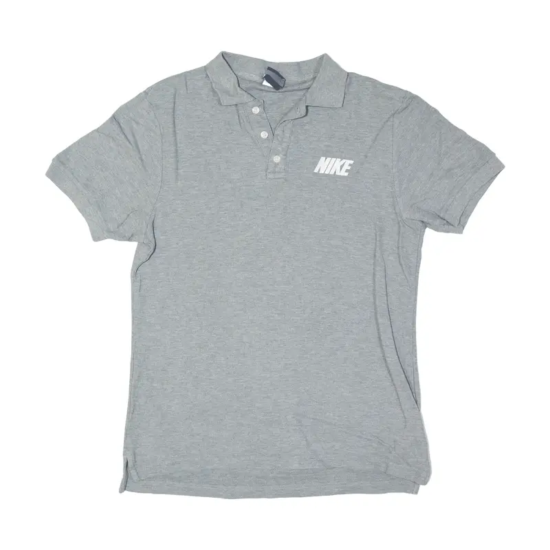 NIKE Polo Shirt Grey Short Sleeve Mens M