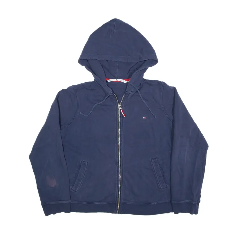 TOMMY HILFIGER Hoodie Blue Full Zip Mens M