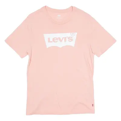 LEVI'S Mens T-Shirt Pink Crew Neck S