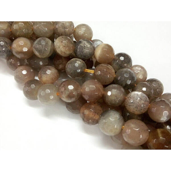 Natural Black Sunstone Round Bead Strands