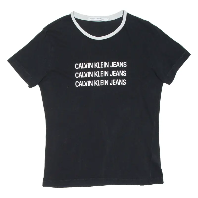 CALVIN KLEIN JEANS Womens T-Shirt Black S