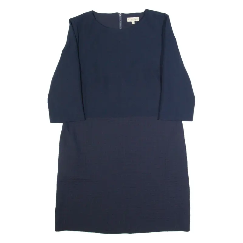 PHASE EIGHT Womens Shift Dress Blue Short Sleeve Knee Length M