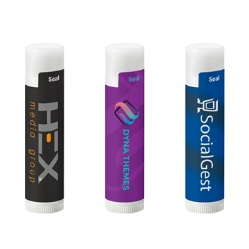 150 Customized SPF 30 Soy Based Lip Balm in White Tube - USA Made