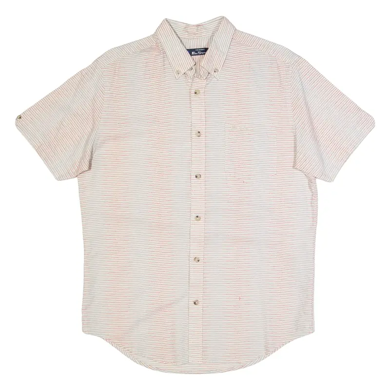 BEN SHERMAN Mens Shirt Red Striped M