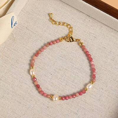Natural Red Jasper Beaded Bracelets for Women