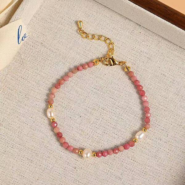 Natural Red Jasper Beaded Bracelets for Women