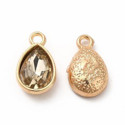 Faceted Glass Rhinestone Pendants