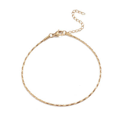 304 Stainless Steel Snake Chain Anklets