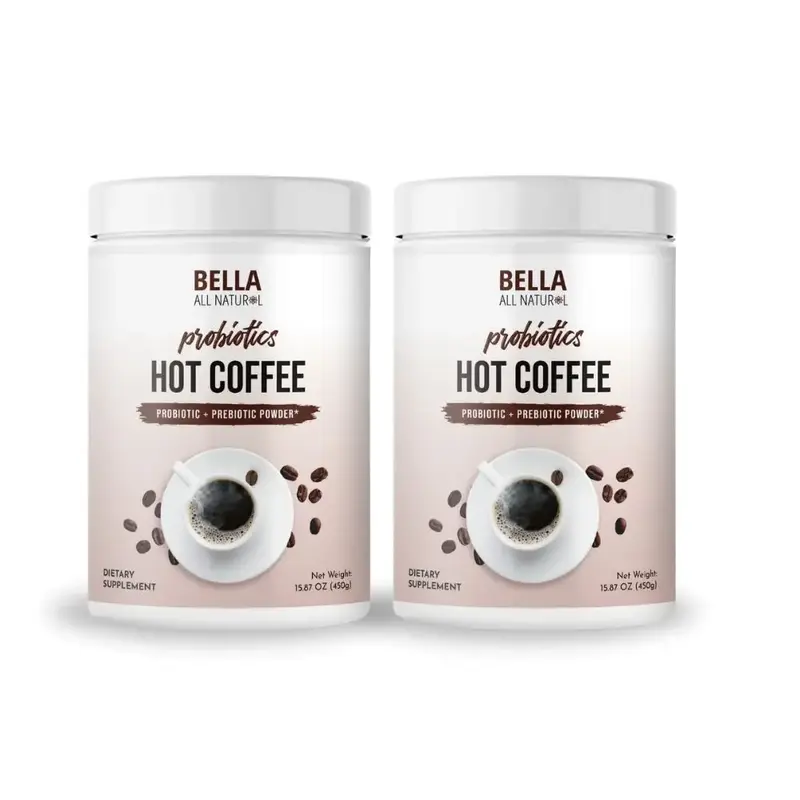 2 Pack  Bella All Natural Probiotics Hot Coffee - Healthier Lifestyle