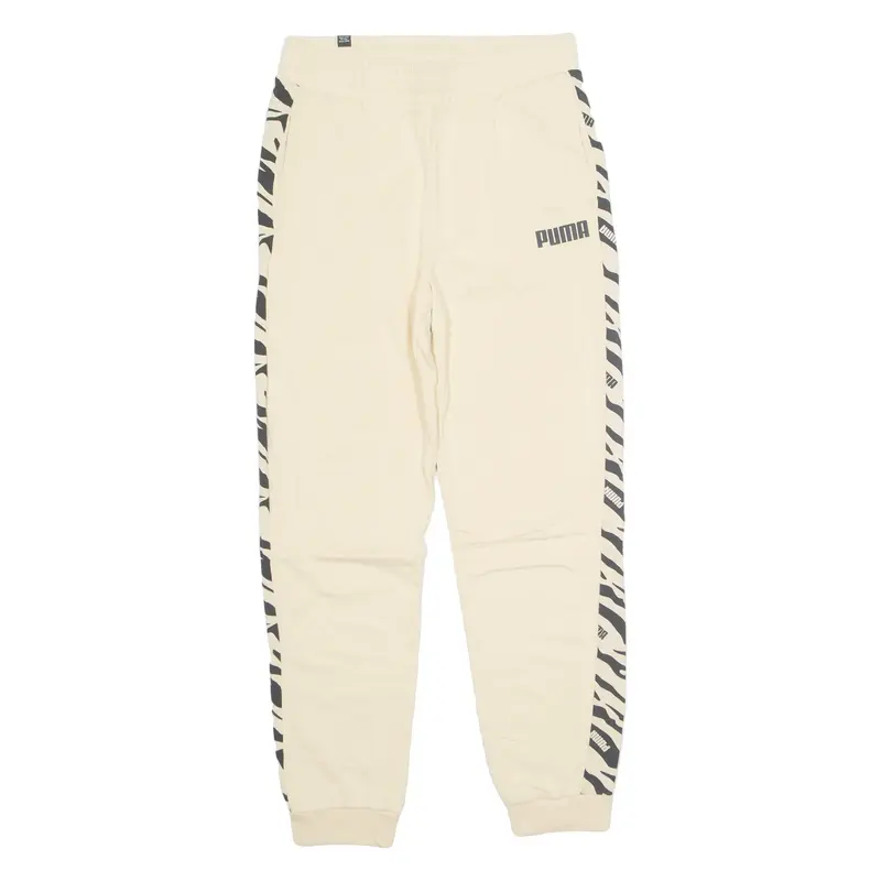 PUMA Womens Joggers Beige Tapered S W28 L27