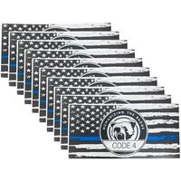 Thin Blue line Sticker Code 4,Thin Blue Line Flag Car Decal,Police Support Stickers American Flag Thin Blue Line Decal for Ca...