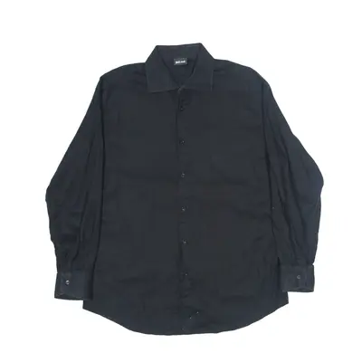 JUSTCAVALLI Formal Shirt Black Long Sleeve Mens M