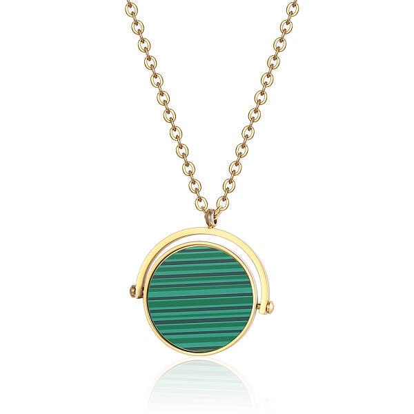 Peacock Stone Pendant Necklaces