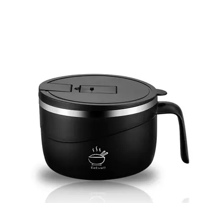 1200ml Large Capacity Instant Noodle Bowl, Multi-purpose Anti-scald Instant Noodle Pots, Tableware for Home Office Dormitory,...