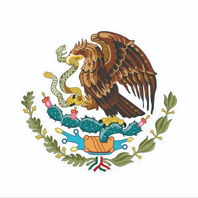 Mexico Flag Pattern Car Sticker, Funny Decorative Sticker For Car Bumper Laptop, Car Decals, Windshield Sticker, Car Decorati...