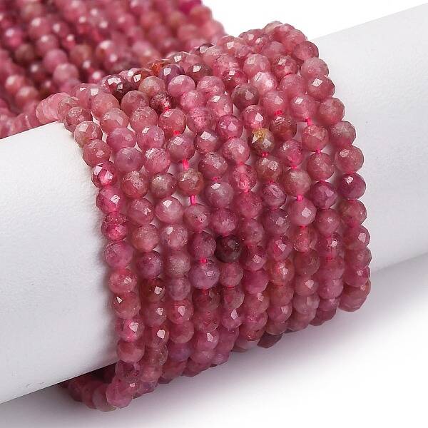 Natural Pink Tourmaline Beads Strands