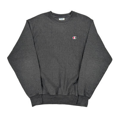Reverse Weave Champion Sweatshirt - Medium Grey Cotton Blend
