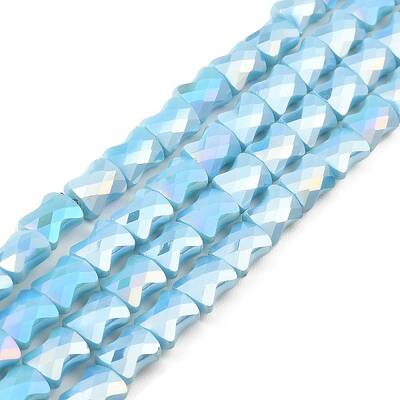 AB Color Plate Glass Beads Strands