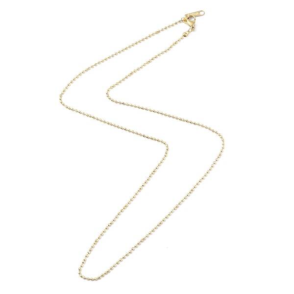 Ion Plating(IP) 304 Stainless Steel Ball Chain Necklace for Men Women
