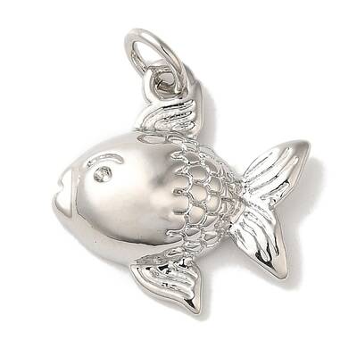 Fish Rack Plating Brass Pendants