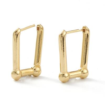Brass Huggie Hoop Earrings