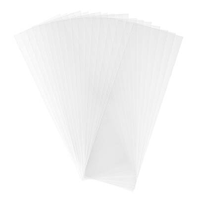 500 pcs 9x3 inch Clear Top Open Long Flat Plastic Cellophane Candy Gift Treat Bags for Small Homemade Arts Party Favor Bags