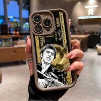 Money Scar Face Painted Pattern Phone Case for iPhone 16 15 14 Pro Max 13 12 11 XR XS Plus Shockproof Non Slip Military-Grade...