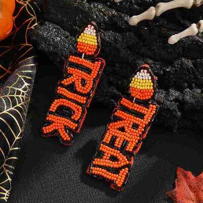Halloween Style Trick-Treat Beaded Earrings for Women