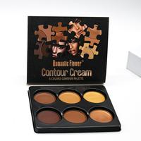 6 Color Concealer Palette, Waterproof Contour Cream, Long Lasting Highlighter Cream, Bronzer Powder, Facial Makeup Product fo...