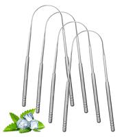 2 Pack Tongue Scraper,Stainless Steel Tongue Cleaners,Tongue Scraper for Adults, Reduce Bad Breath and Fresh Breath(Silver) O...