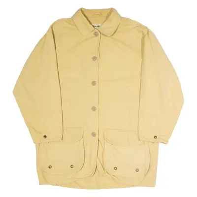 EDDIE BAUER Mens Chore Coat Beige Canvas 90s S