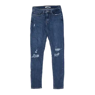 LEVI'S 711 Distressed Jeans Blue Denim Slim Skinny Womens W27 L30