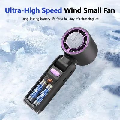 Ntaanoo Portable Turbo Handheld Fan - 5-Speed Rechargeable 3-in-1 Cooling Design, Foldable for Outdoor, Travel & Summer Use, ...