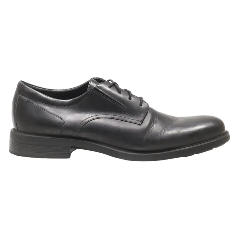 GEOX Oxford Shoes Black Leather Mens UK 11