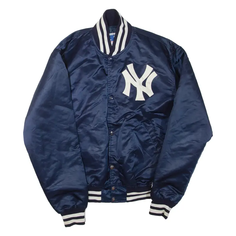 STARTER Baseball New York Yankees Mens Bomber Jacket Blue USA L
