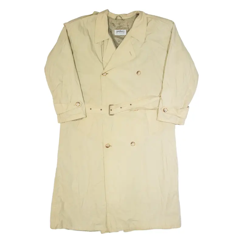 STRELLSON Belted Mens Trench Coat Beige 90s XL