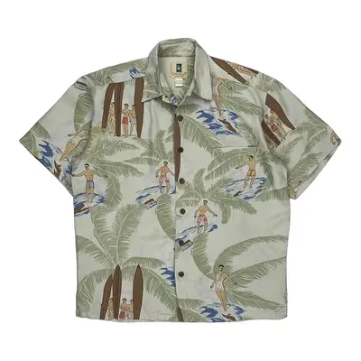 Kahala Hawaiian Shirt - Large Multicoloured Silk