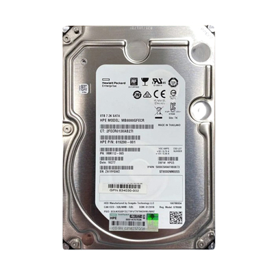 819200-001 HP 8TB 7200RPM SATA 6GB/s Hot-Pluggable 3.5-Inch LPc Hard Drive for ProLiant Gen8/Gen9/Gen10/Gen10+/Gen11 Servers