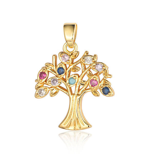 Brass Micro Pave Cubic Zirconia Pendants